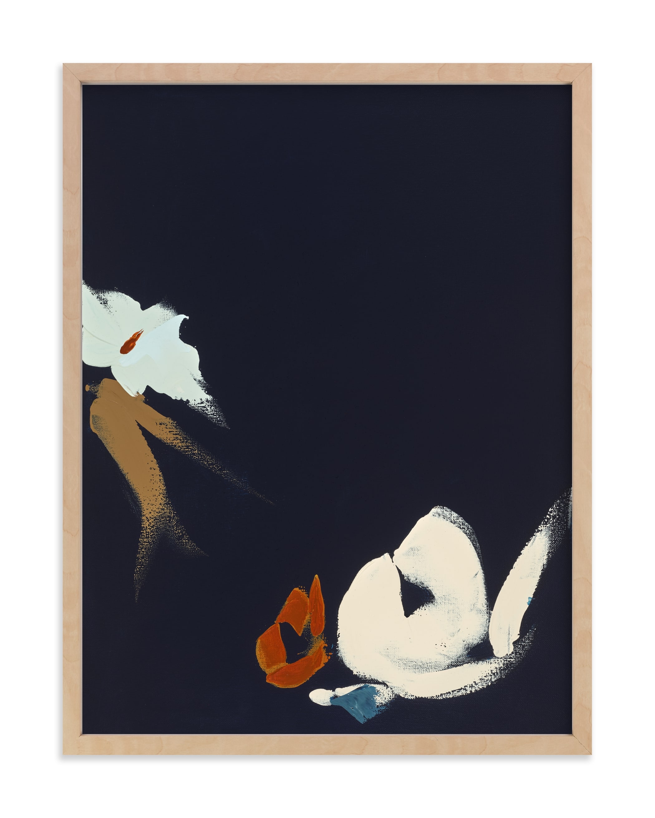 Abstract Botanical Navy Shadows #1 Limited Edition Fine Art Print 1 - Image 0