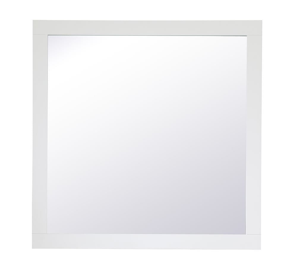 White Russo Square Vanity Mirror, 36" - Image 0