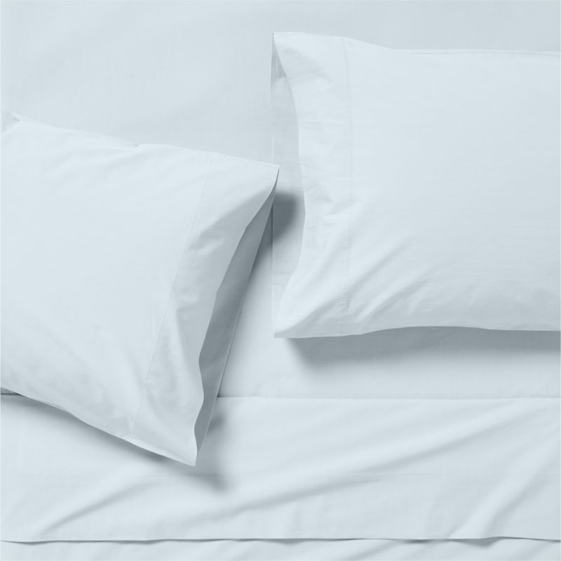 Cozy Cloud Sky Blue Organic Cotton Kids Twin Sheet Set - Image 2