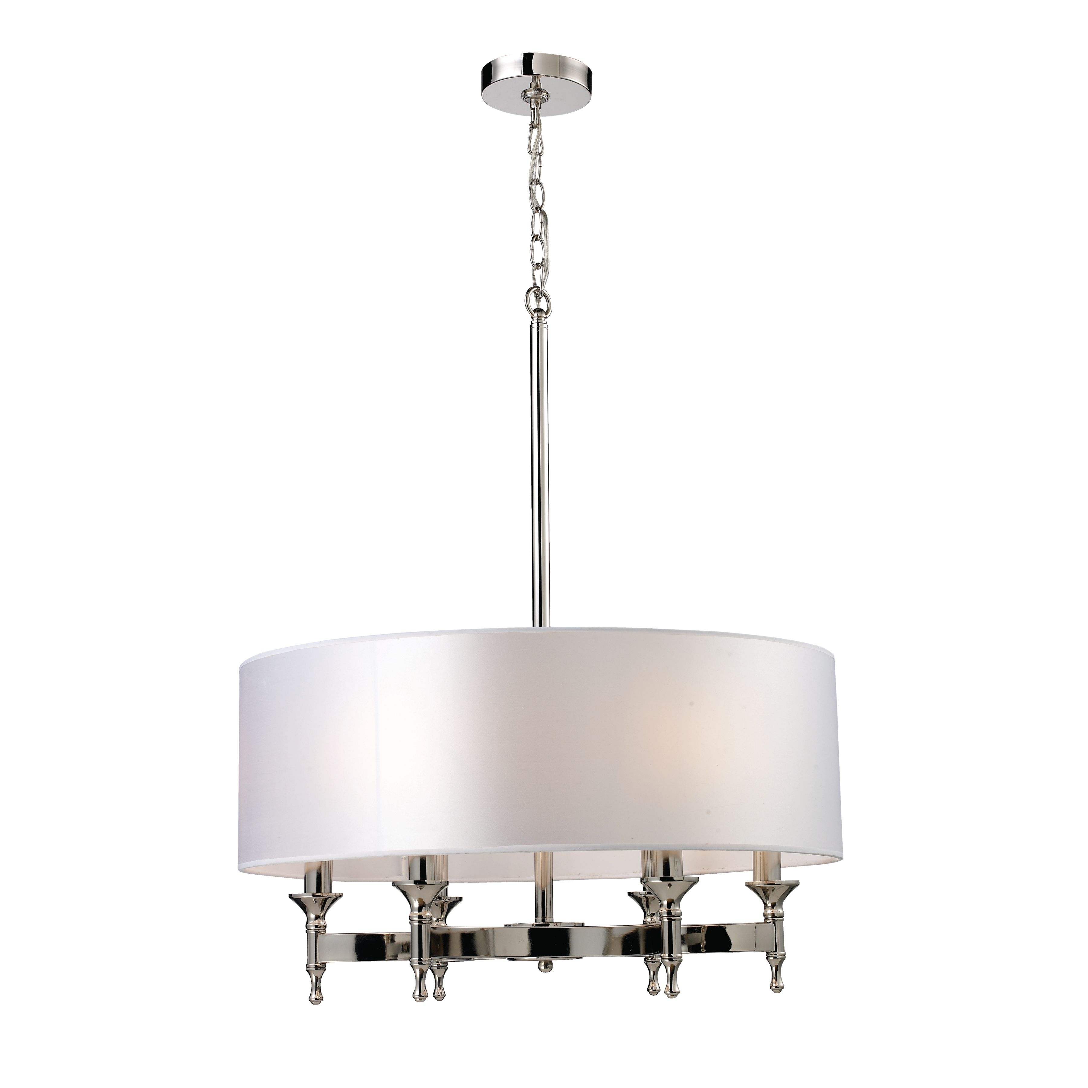 Pembroke 24'' Wide 6-Light Chandelier - Polished Nickel - Image 0