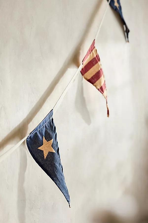 Americana Pennants Cotton Garland - Image 0