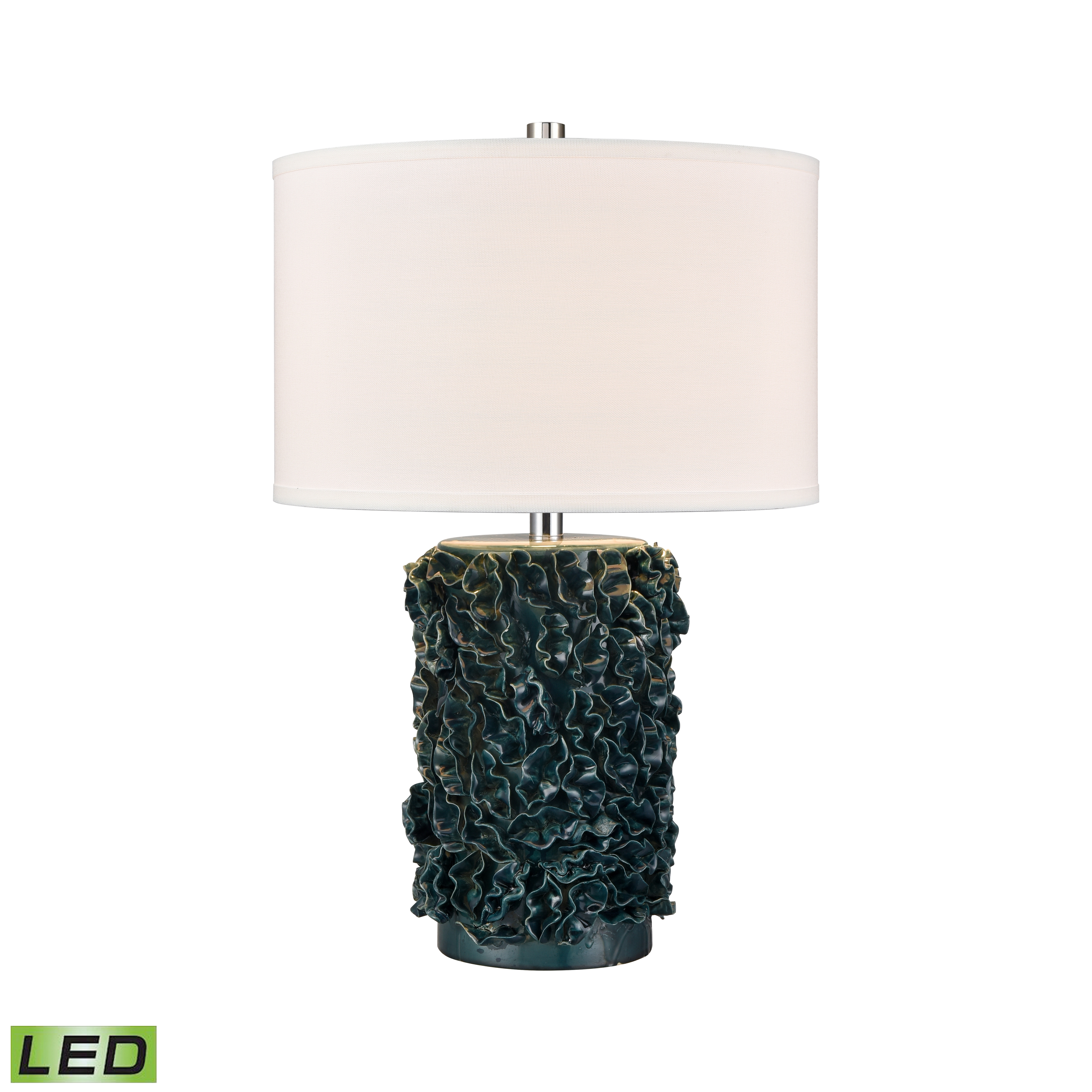 Larkin 25'' High 1-Light Table Lamp - Green Glazed - Includes LED Bulb - Image 0