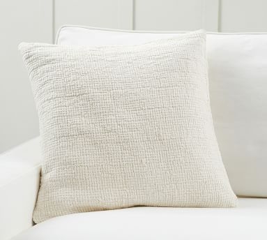 Ivy Linen Textured Pillow Cover, 22 x 22", Straw - Image 3