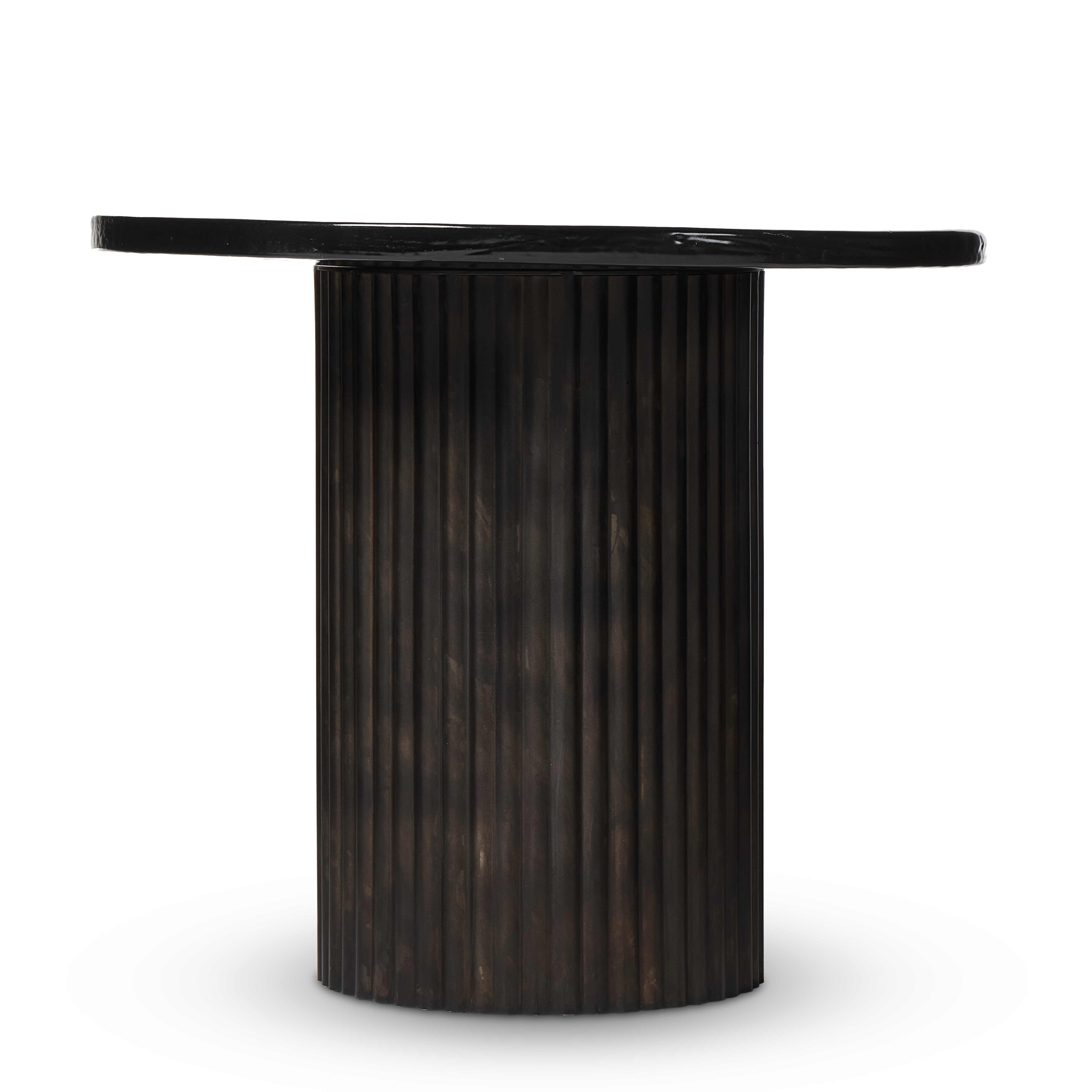 Ruben End Table-Smoked Black Cast Glass - Image 4