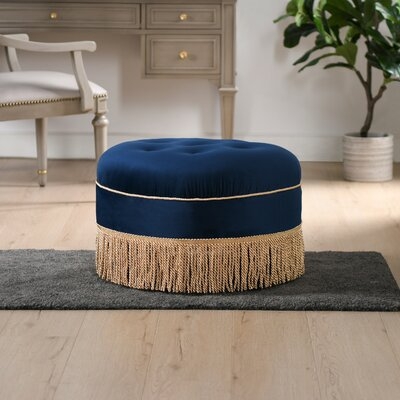Opehlia 24" Wide Tufted Round Cocktail Ottoman - Image 0