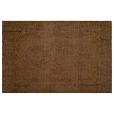 One-of-a-Kind Lorriane Hand-Knotted 1960s Turkish Brown 5'11'' x 8'9'' Area Rug - Image 0
