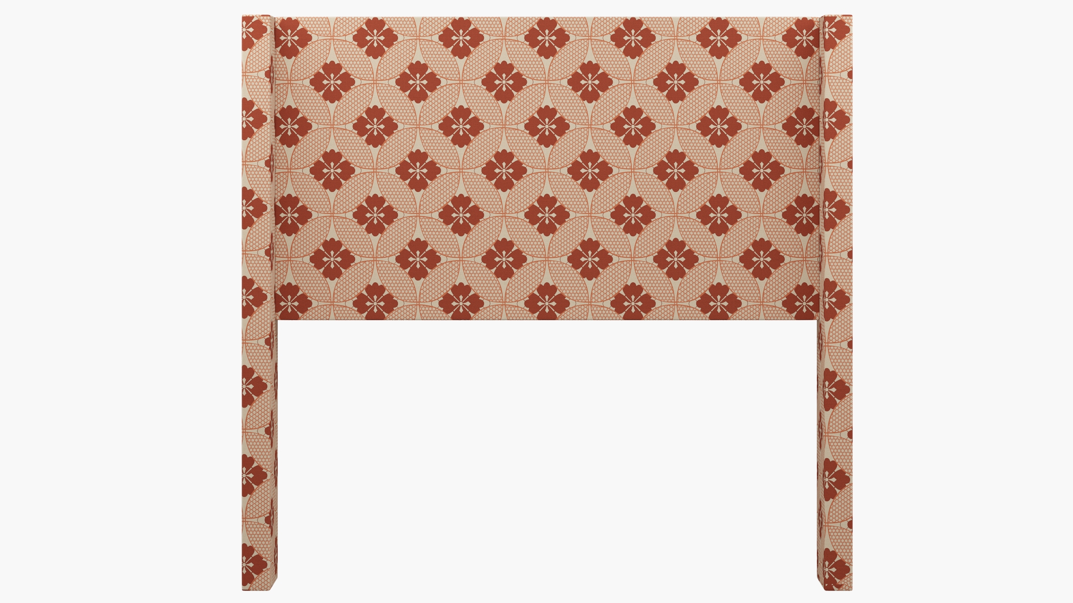 Modern Wingback Headboard, Coral Solaire, Full - Image 1