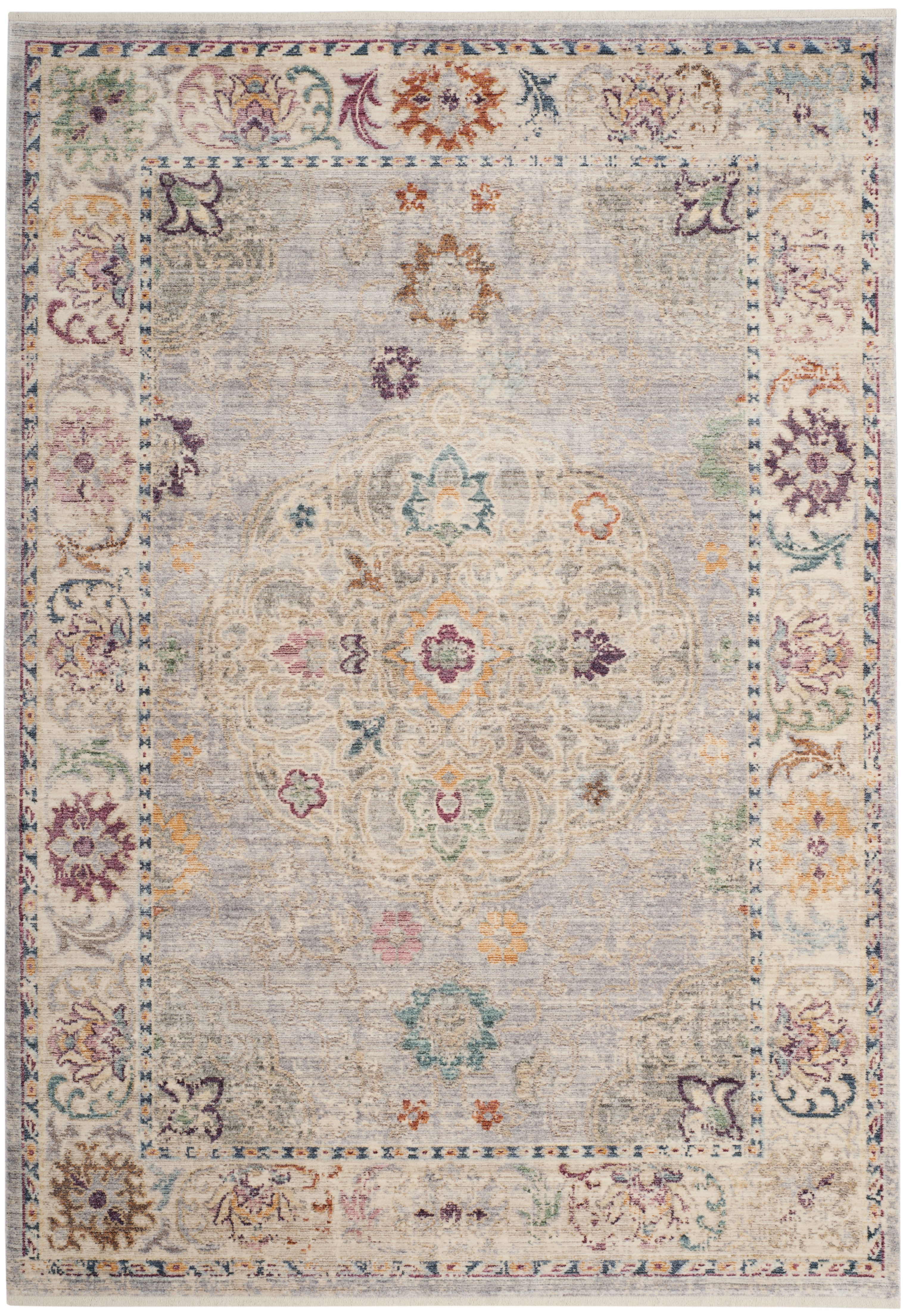 Arlo Home Woven Area Rug, ILL708L, Light Grey/Cream,  4' X 6' - Image 0