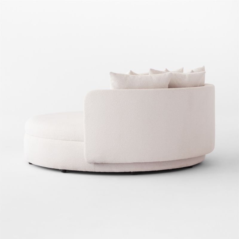 Lucie White Boucle Upholstered Outdoor Daybed - Image 2