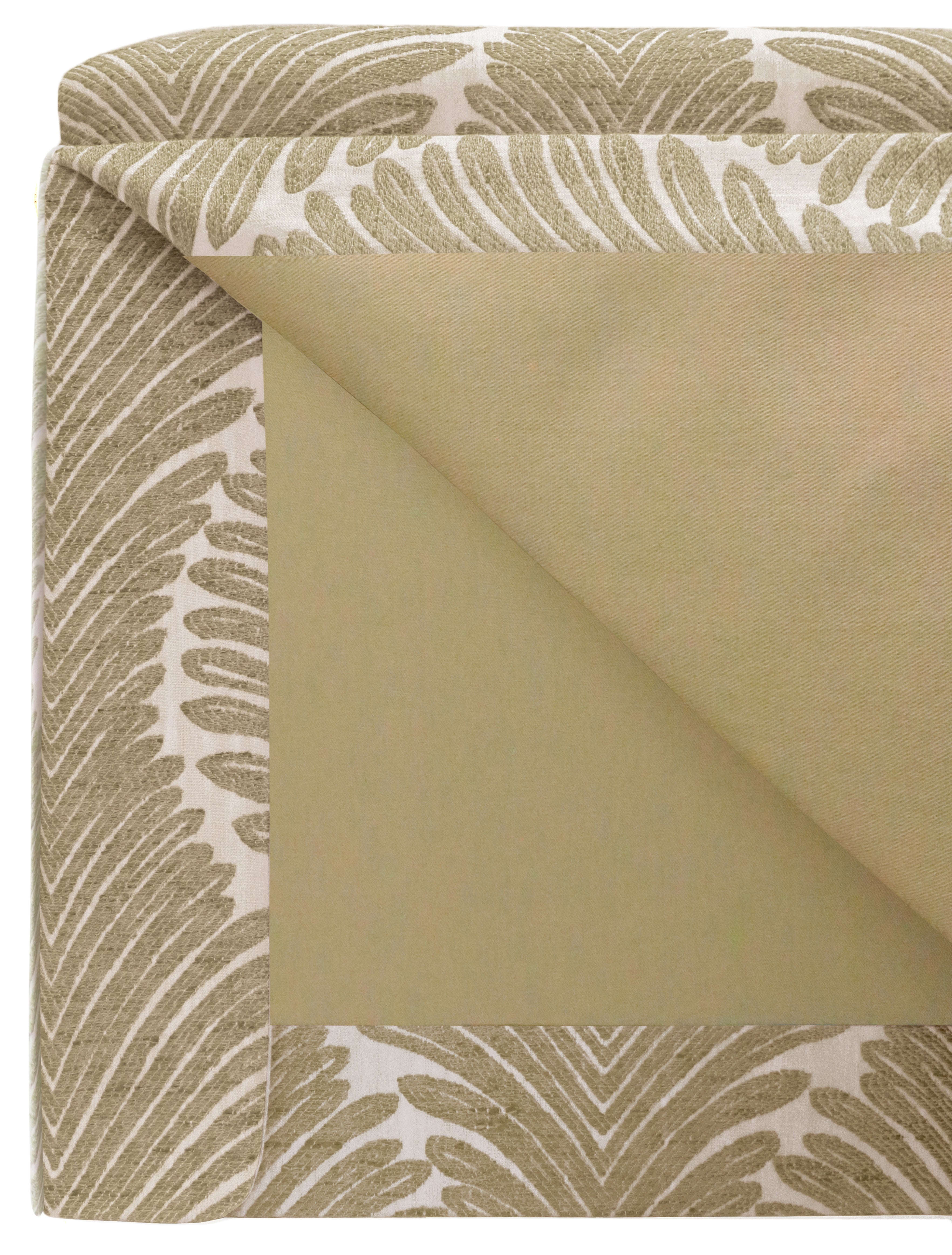 THE SKIRTED OTTOMAN :: MUSGROVE CHENILLE // NATURAL - BY THE YARD - Image 3
