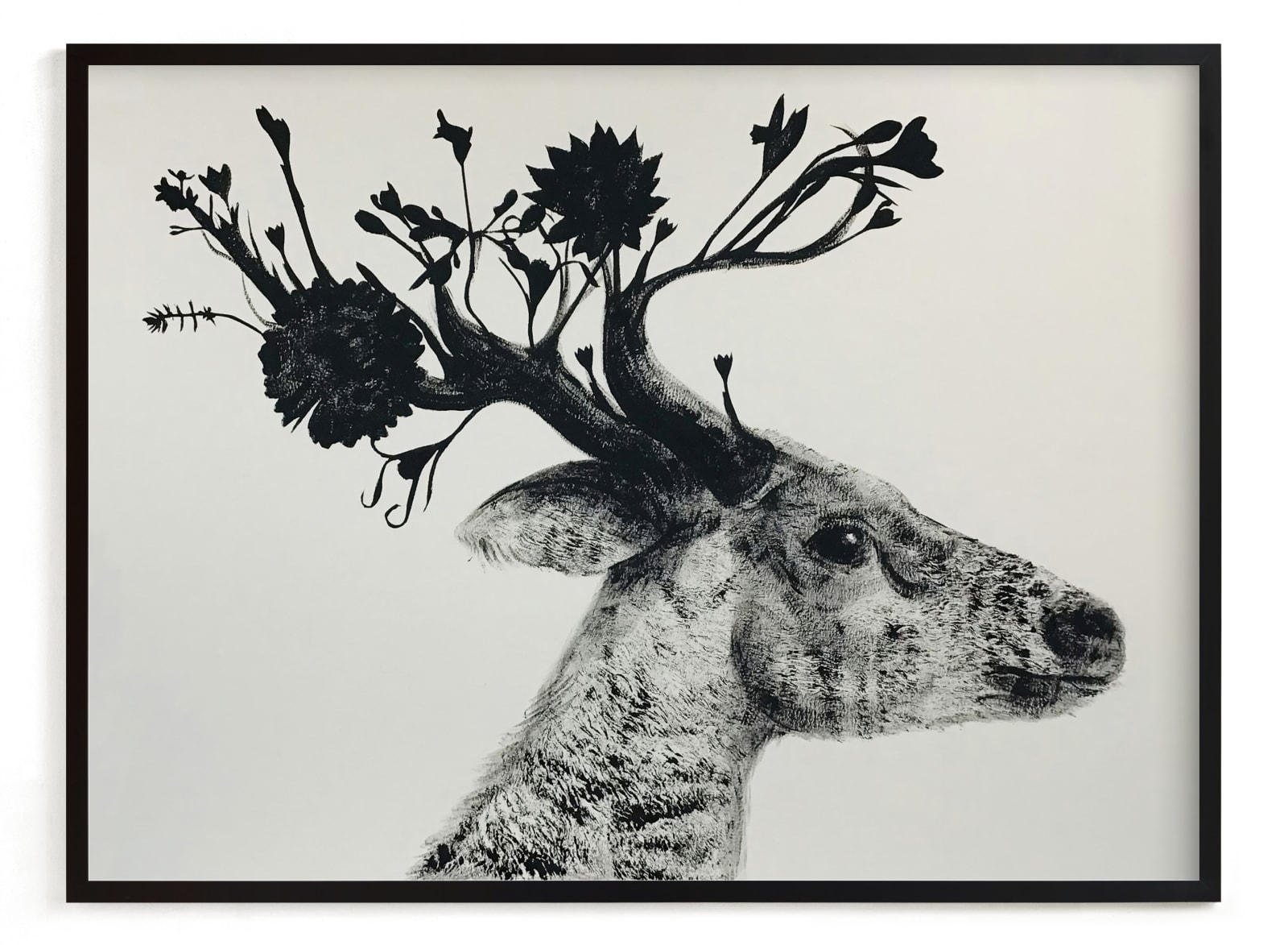 Flower Stag Limited Edition Fine Art Print 2 - Image 0