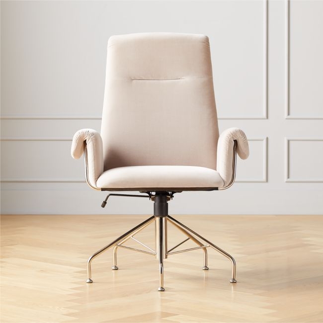 Saviti Bone Velvet Office Chair - Image 6