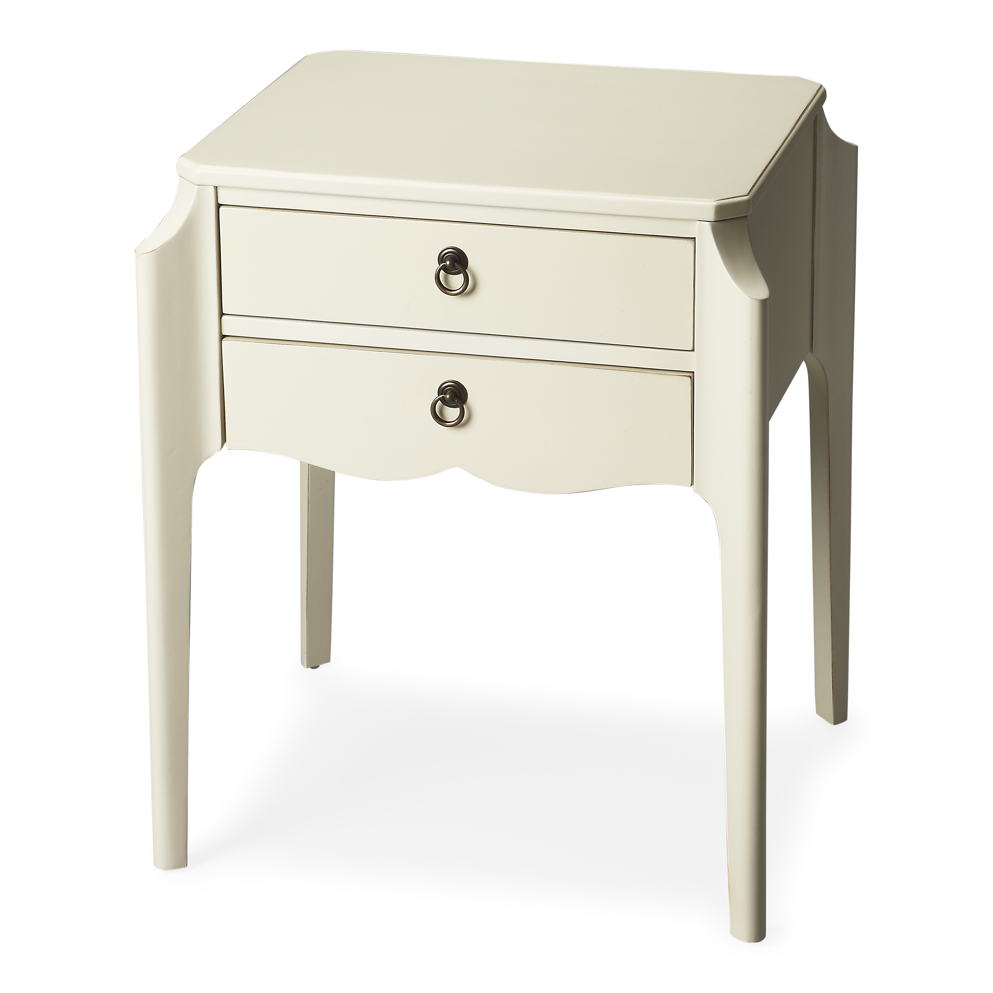 Wilshire Smooth White Side Table - Image 0