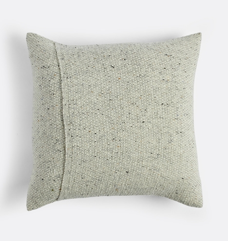 Silver Gray Irish Wool Tweed Pillow Cover - Image 1