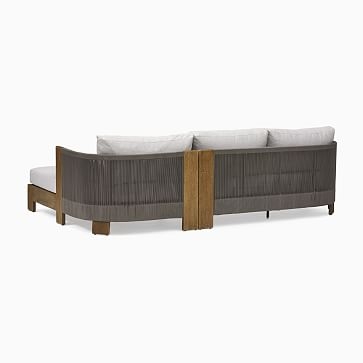 Porto 2 Pc Sectional Set 1: Left Arm Sofa + Right Arm Chaise, Driftwood, Warm Cement - Image 2