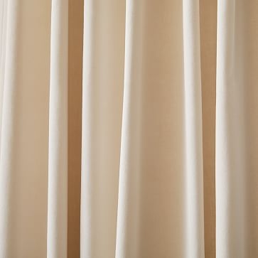 Cotton Velvet Curtain, Sand, 48"x84" - Image 1