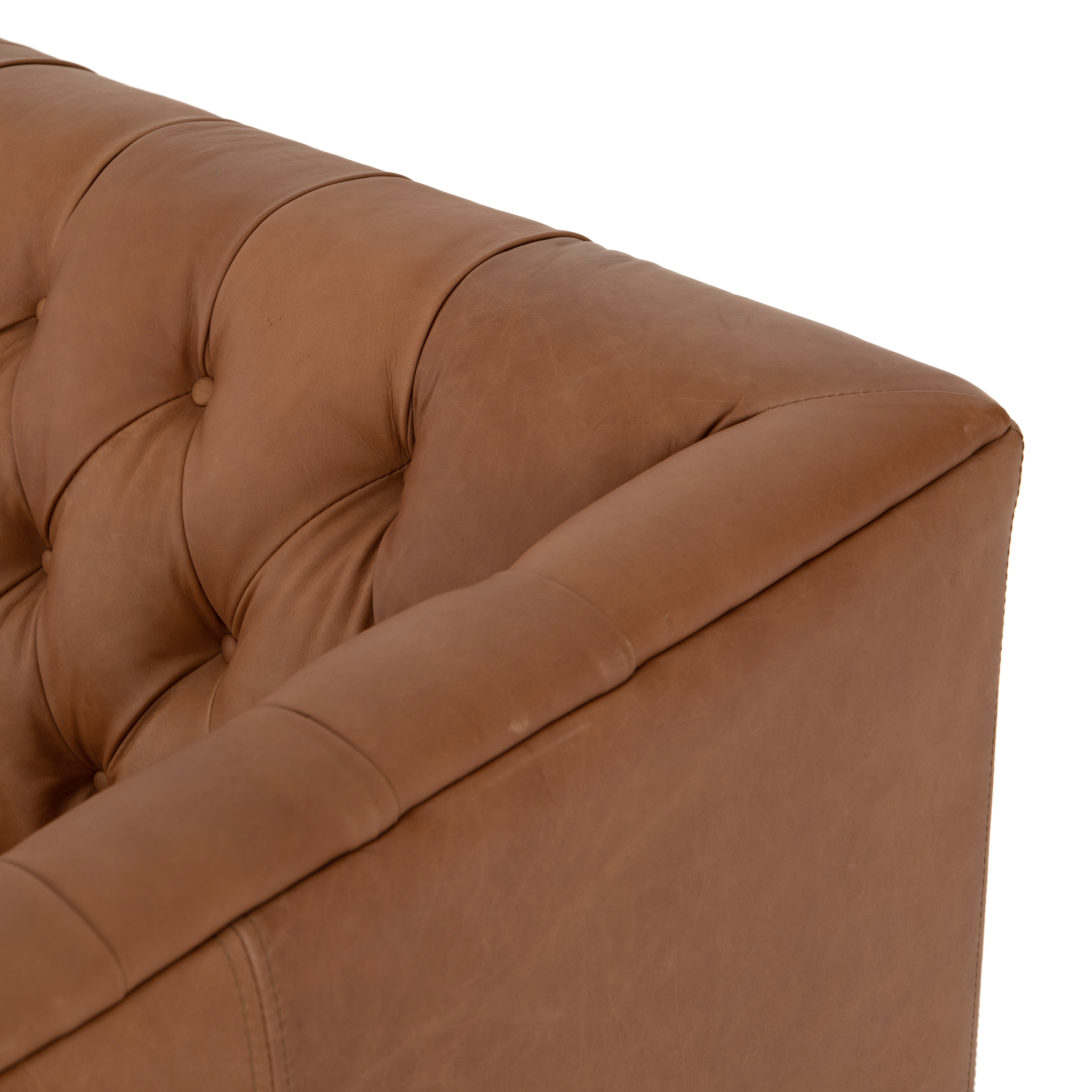 Williams Leather Sofa - Natural Washed Camel - Image 10