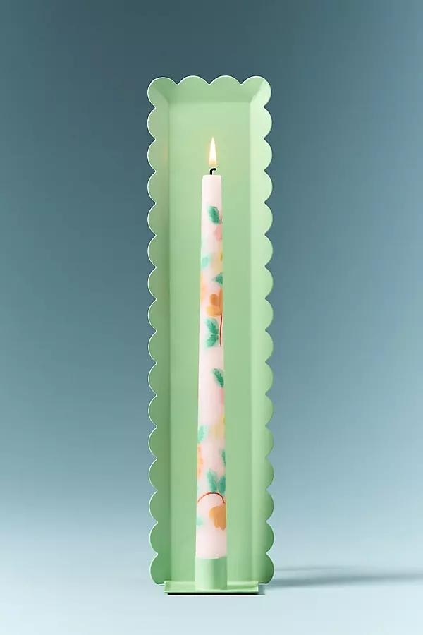 Scalloped Metal Candle Holder Wall Sconce - Image 0