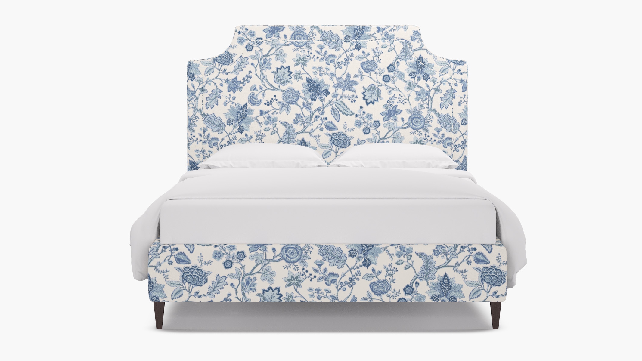 Deco Bed, Delft La Vendee, Espresso Square Tapered Leg, Twin - Image 0
