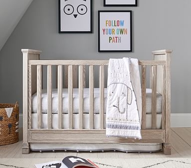 Larkin Convertible Toddler Bed Conversion Kit, Simply White, UPS - Image 1