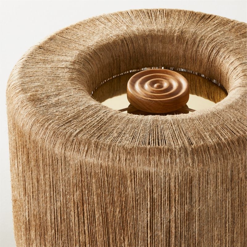Ramble Tall White Ceramic Table Lamp with Jute Shade by Kravitz Design - Image 3