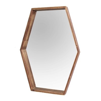 Dark Wood Framed Wall Mirror - Image 0