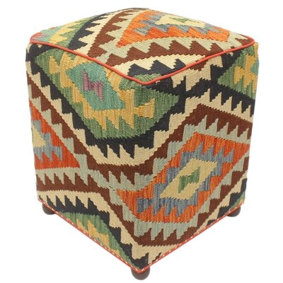 Tribal Gallison Handmade Kilim Upholstered Ottoman - Image 0