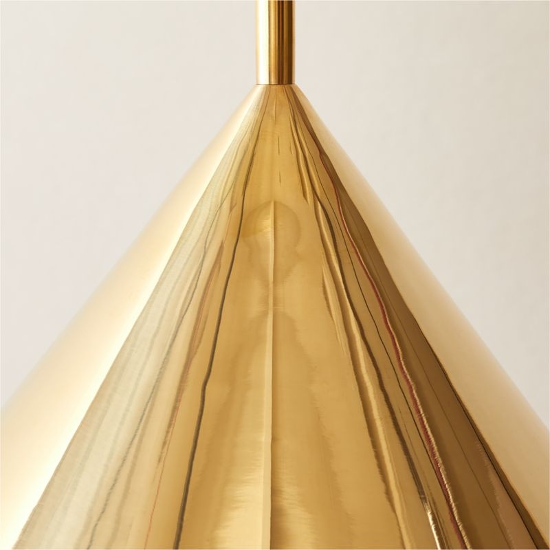 Tolio Brass Conical Pendant Light - Image 2
