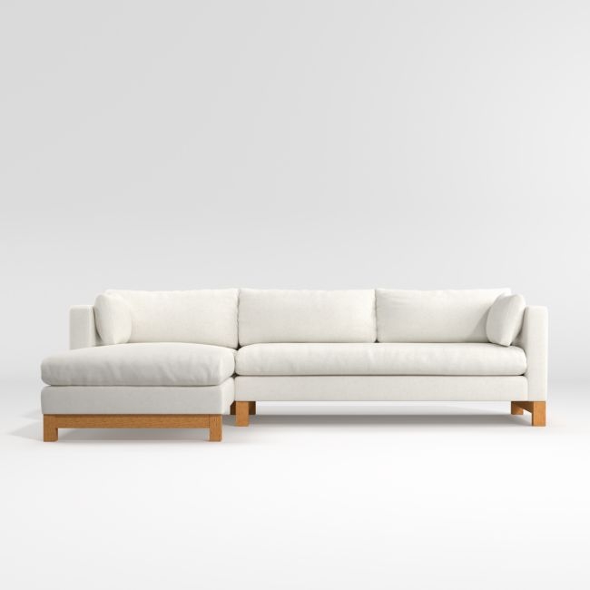 Pacific 2-Piece Chaise Sectional Sofa with Wood Legs - Image 0