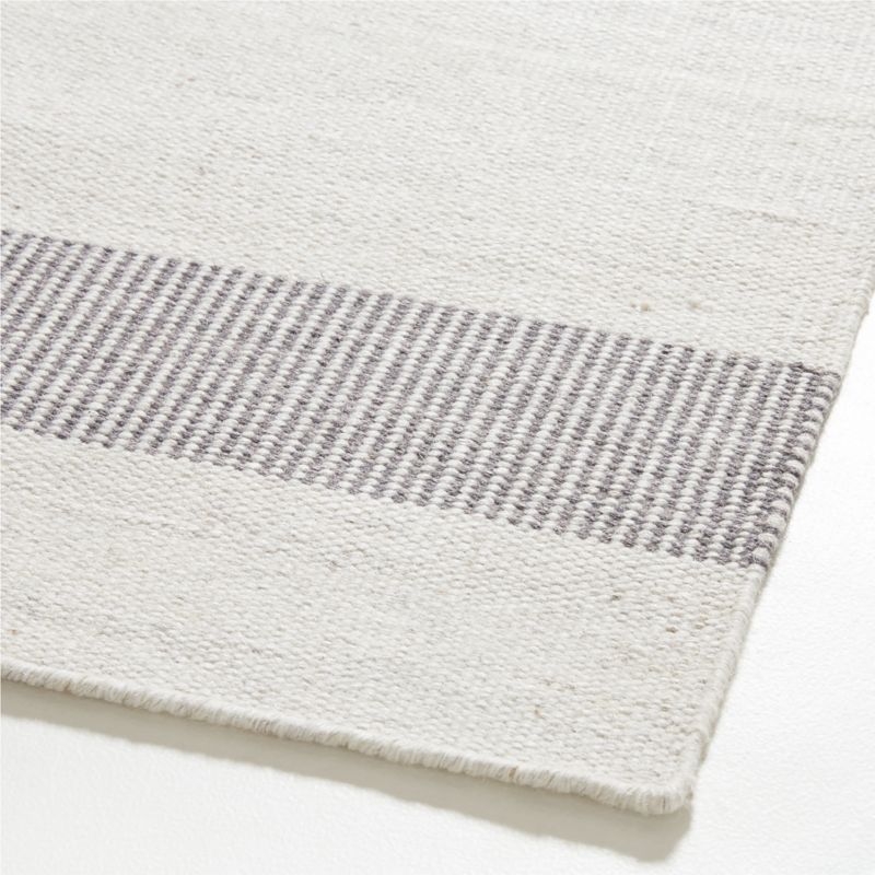 Newport Performance Wool-Blend Handwoven Iron Grey Area Rug 6'x9' - Image 2