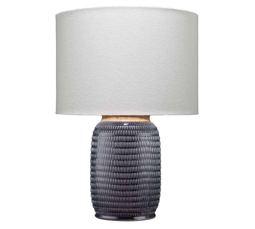 Juna Ceramic Table Lamp, Navy - Image 0