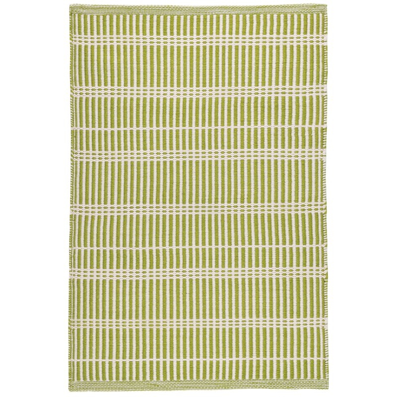 Dash and Albert Rugs Marlo Striped Hand-Woven Sprout Indoor / Outdoor Area Rug - Image 0