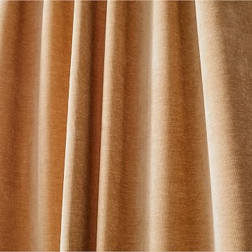 Worn Velvet Curtain, 48"x84", Camel - Image 1