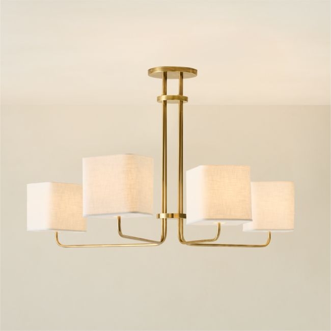 Archer Multi-Arm Aged Brass Chandelier - Image 0