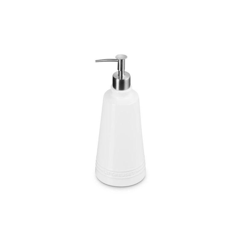 Le Creuset ® Signature 20-oz. White Stoneware Soap Dispenser - Image 1
