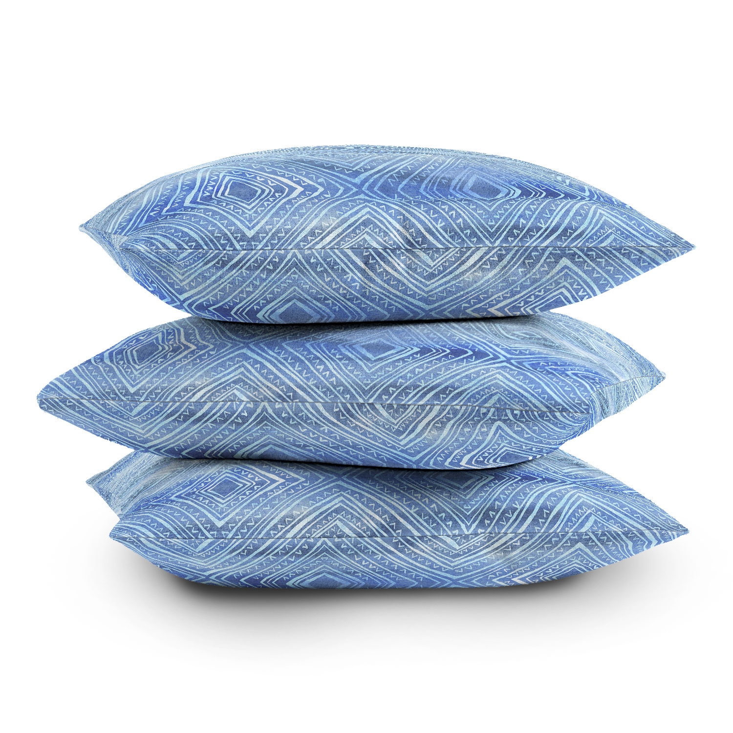 Drawn Diamond Chambray by Schatzi Brown - Indoor Throw Pillow 16" x 16" Cover only - Image 3