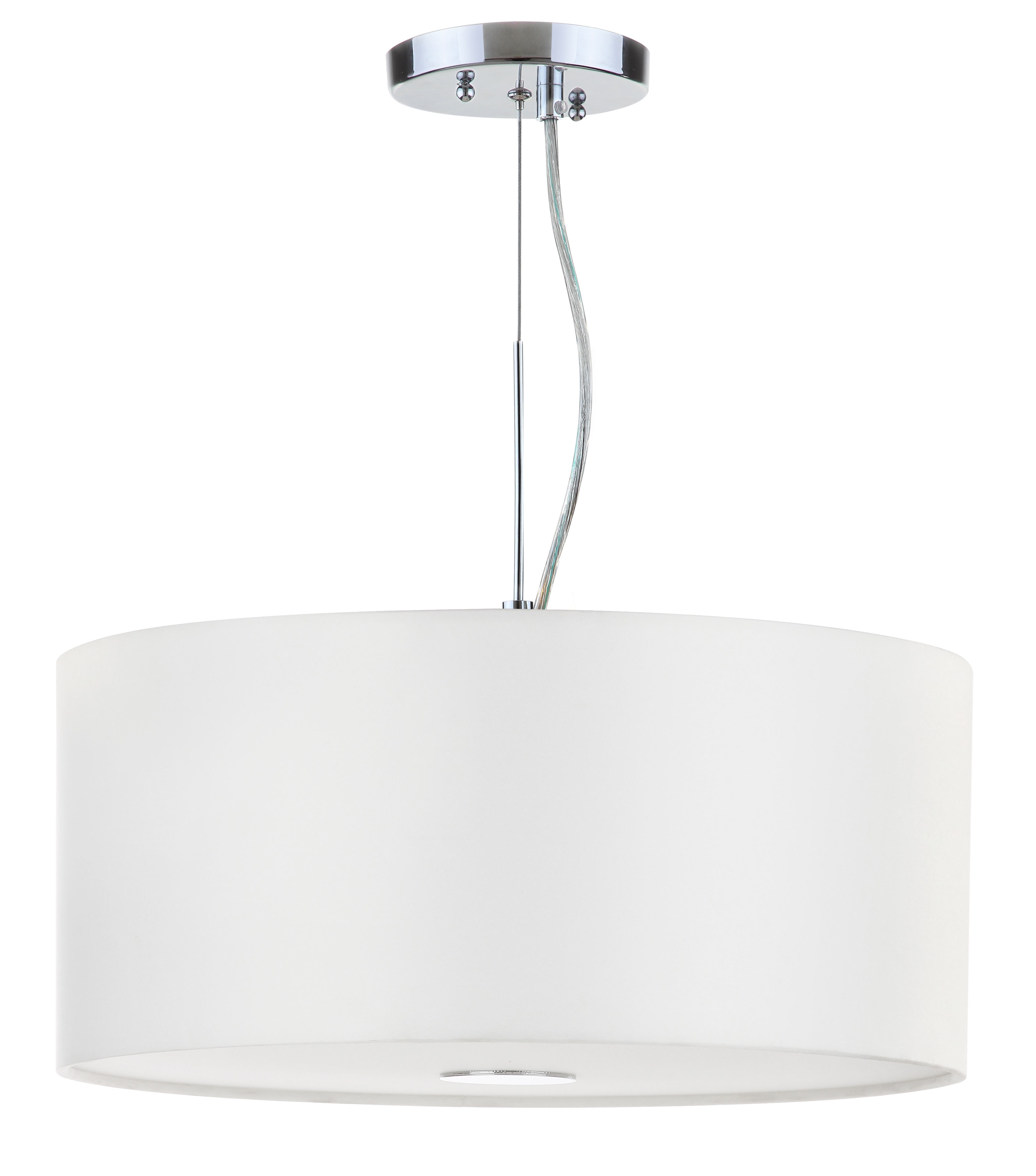 Molly 3 Light 16-Inch Dia Adjustable Pendant - Chrome/Cream - Safavieh - Image 0