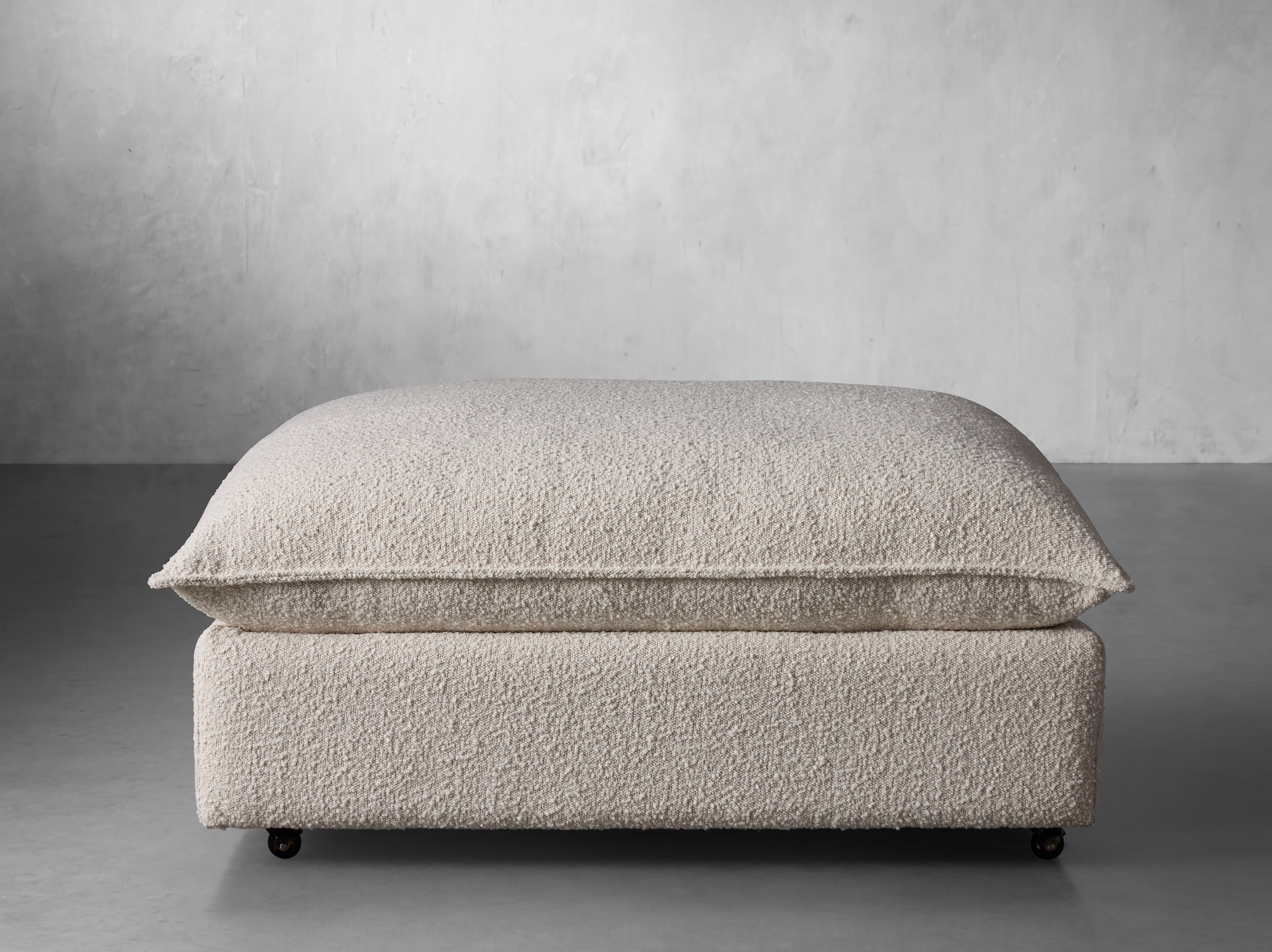 Owen Ottoman in Burbank Fabrics Upholstered Natural  - Image 0