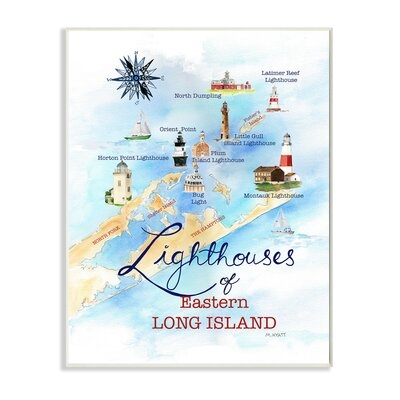 Nautical Map Of Eastern Long Island Lighthouses - Image 0