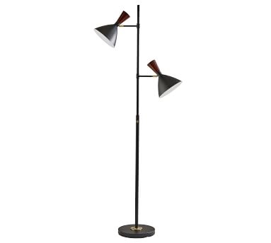 Ravenna Metal 2-Light Floor Lamp, Black - Image 3