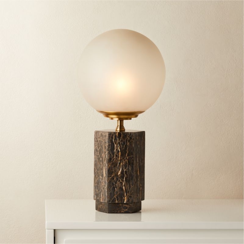 Charade Marble Globe Table Lamp - Image 1