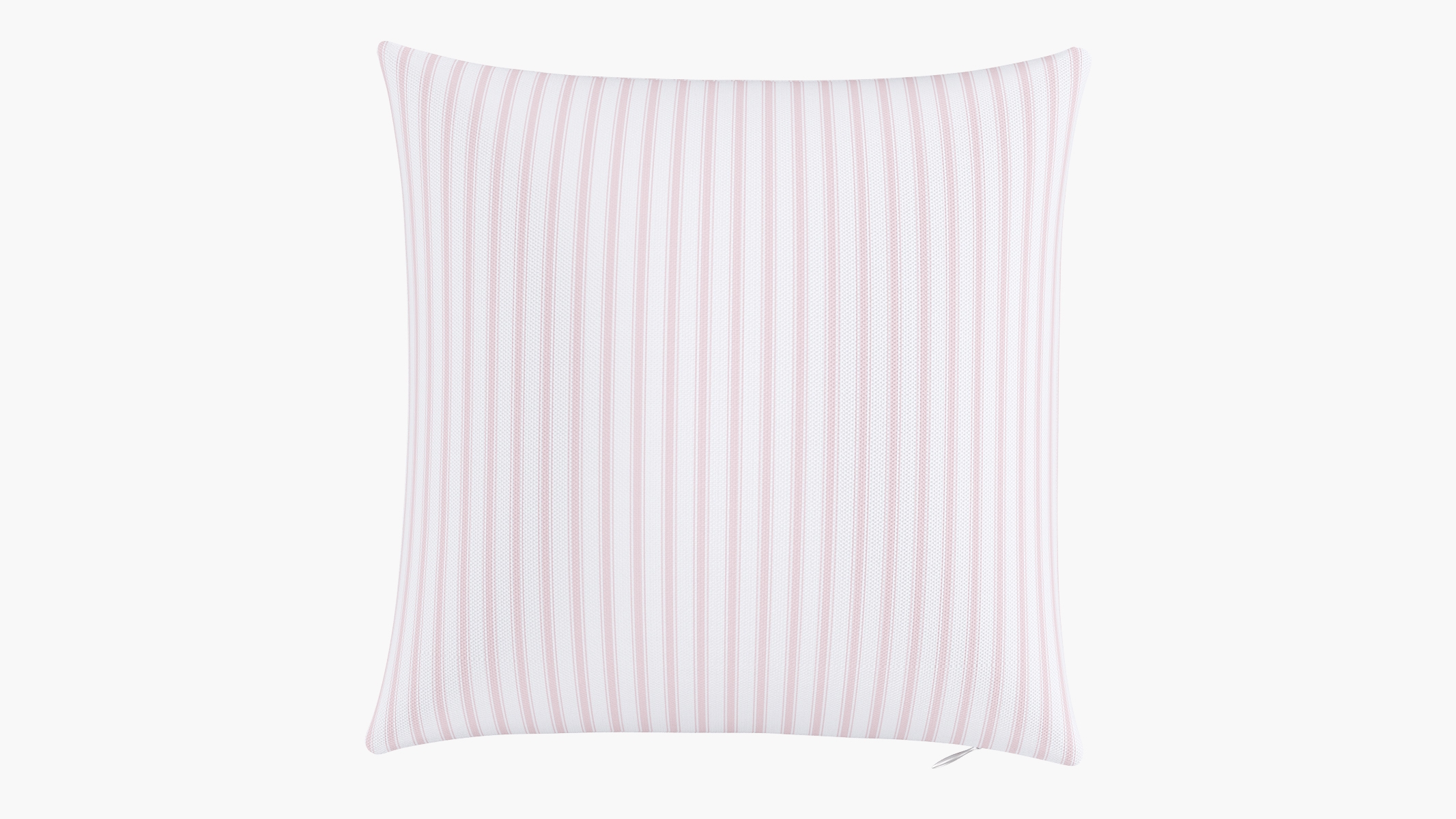 Throw Pillow 16", Pink Classic Ticking Stripe, 16" x 16" - Image 0