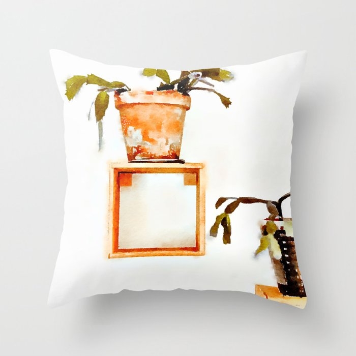 Plant Wall | #society6 #decor #buyart Couch Throw Pillow by 83 Orangesa(r) Art Shop - Cover (20" x 20") with pillow insert - Outdoor Pillow - Image 0