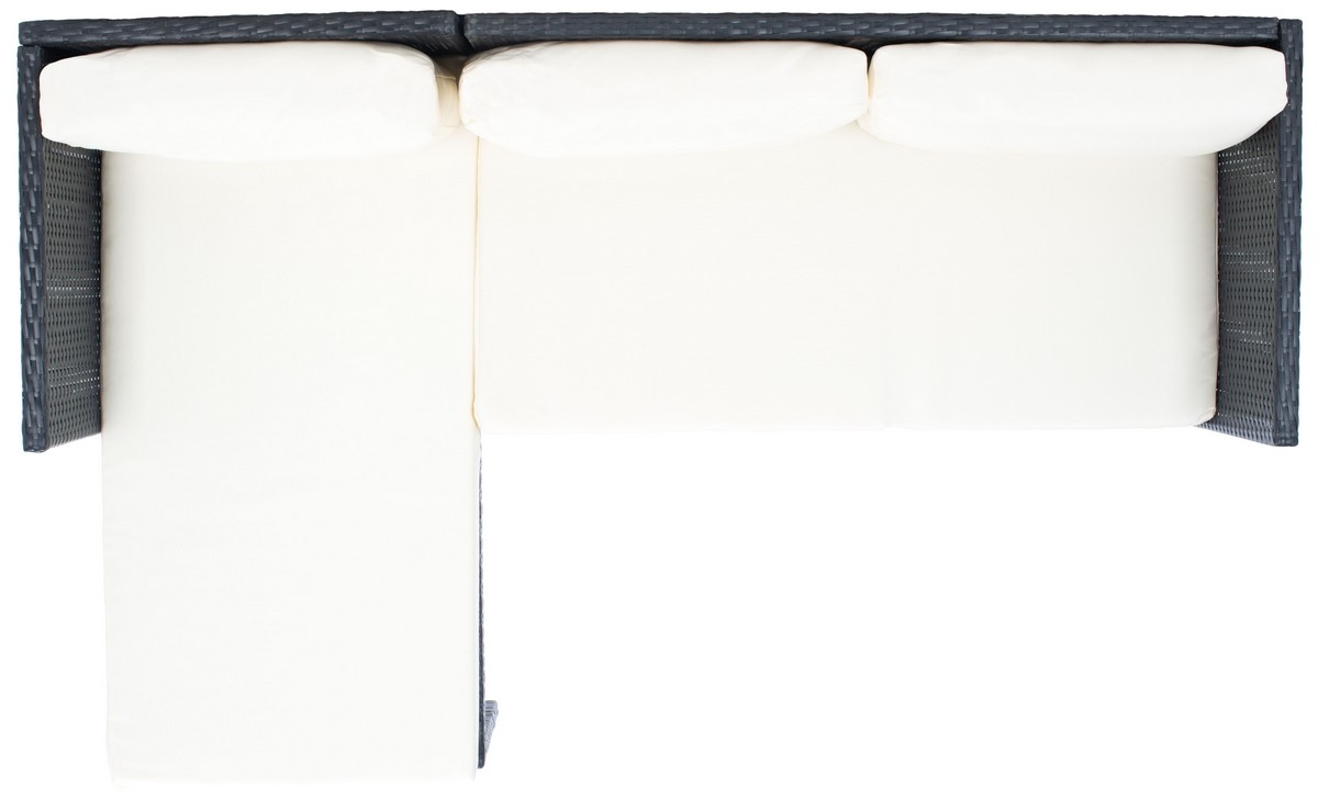 Bronson 3 Pc Sofa Set - Black/Beige - Safavieh - Image 4