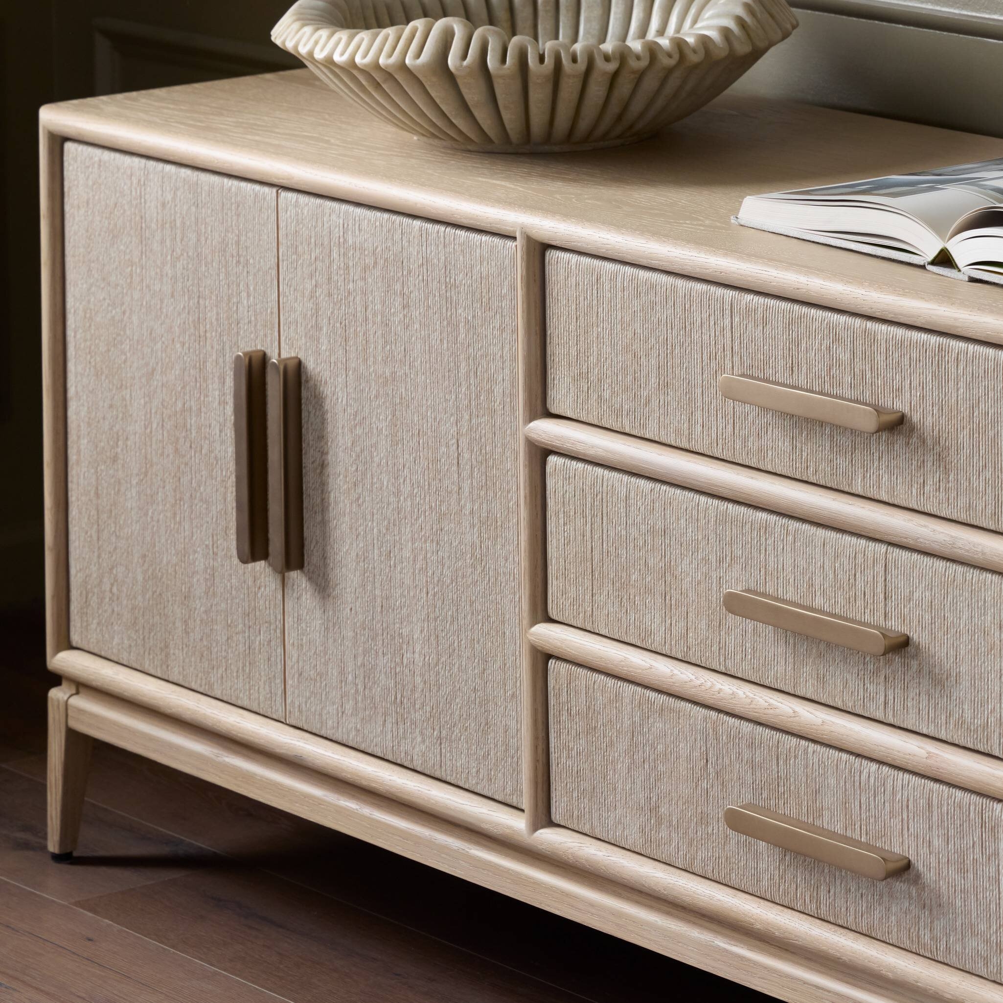 Rosenell Media Console - Natural Paper Cord - Image 15