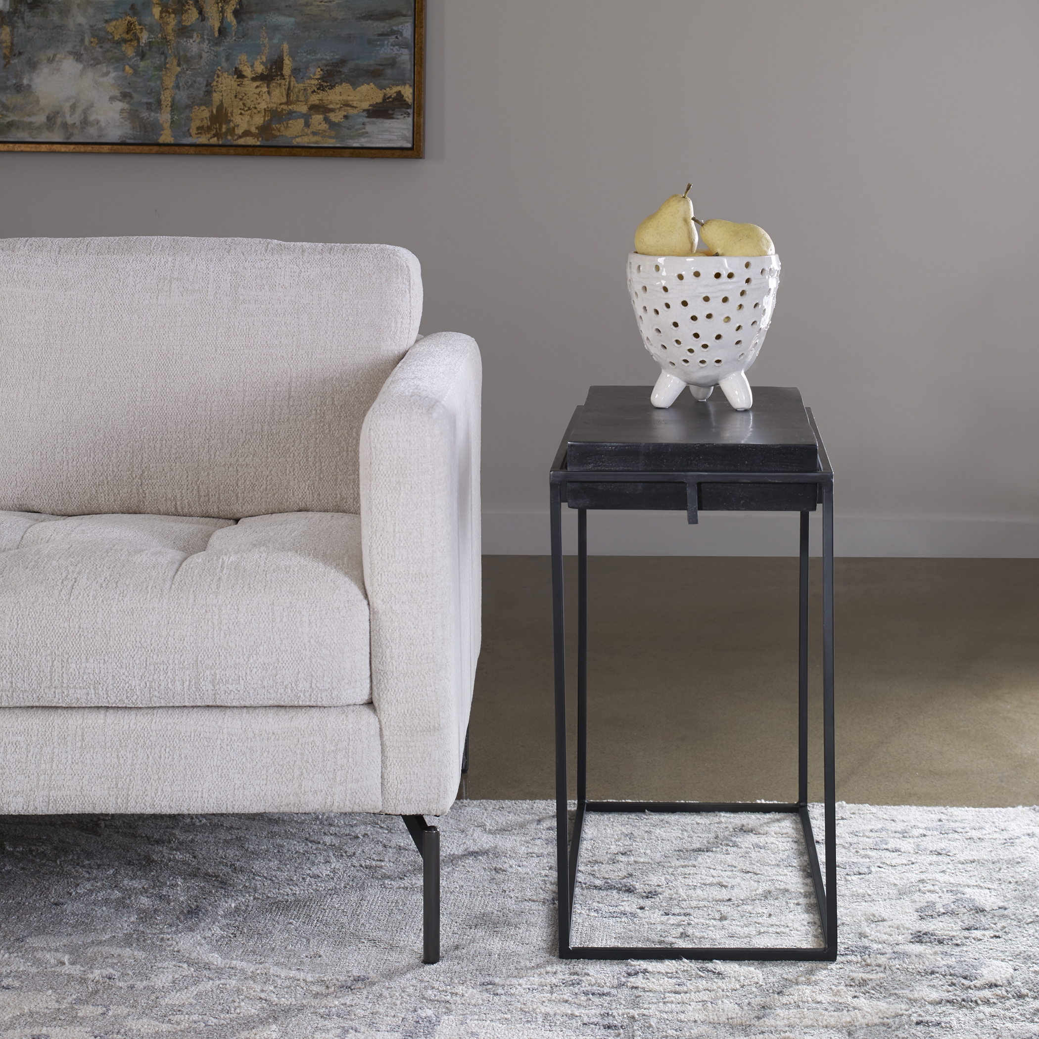 Telone Modern Black Side Table - Image 1