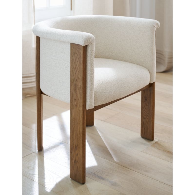 Axel Upholstered Curved Back Dining Chair - Image 2