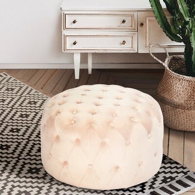 Colin 23.6" Tufted Round Pouf Ottoman - Image 0
