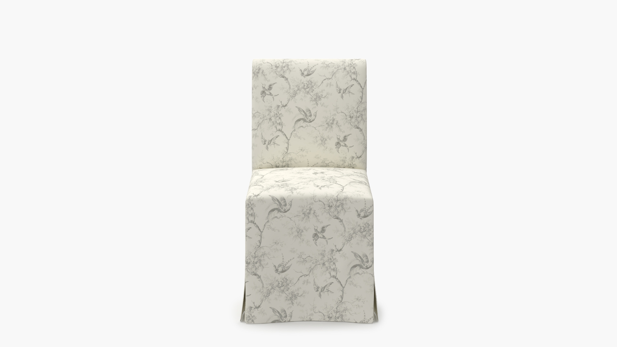 Slipcovered Signature Dining Chair, Cream Swallows - Image 0
