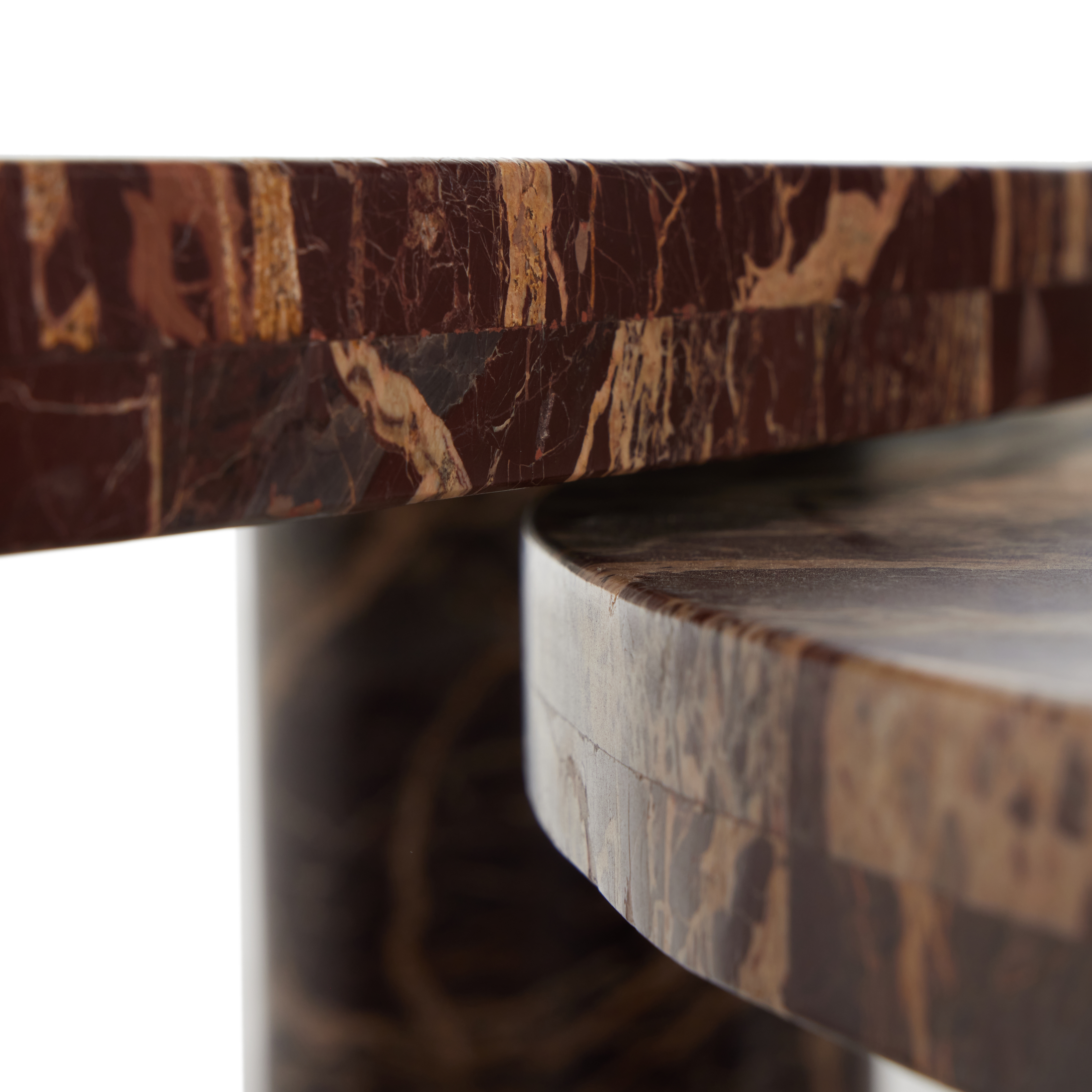 Zion Coffee Table Set-Merlot Marble - Image 8